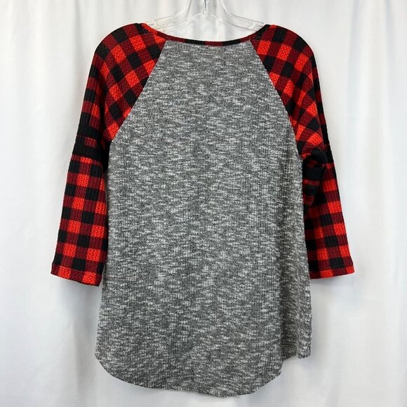 Cato Women’s 3/4 Sleeve Christmas Thermal Top Multicolor Soft Size Small - Picture 6 of 8